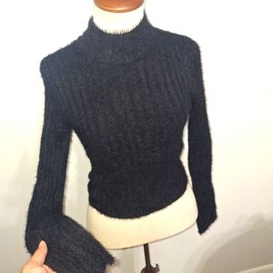 Women's Black Turtleneck Sweater